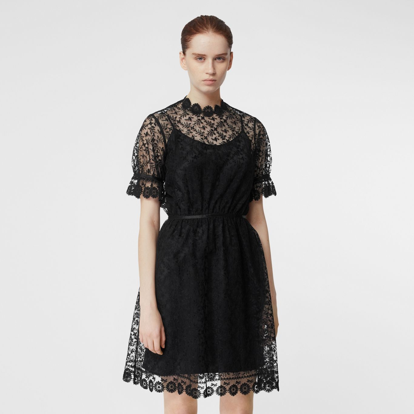 Floral Embroidered Tulle Dress